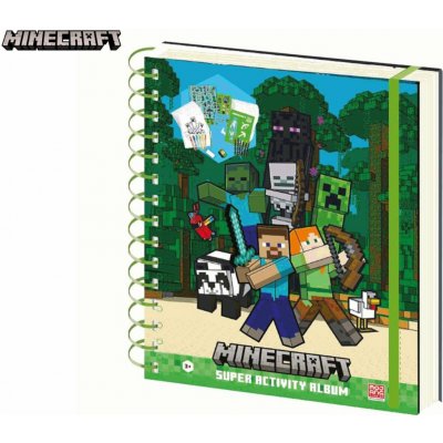 Mikro trading Minecraft Sada omalovánky s fixami voskovkami a doplňky 26 x 24 cm – Zboží Mobilmania