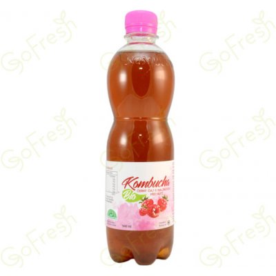 Stevikom Kombucha černý čaj Bio s malinou 0,5 l – Zboží Dáma