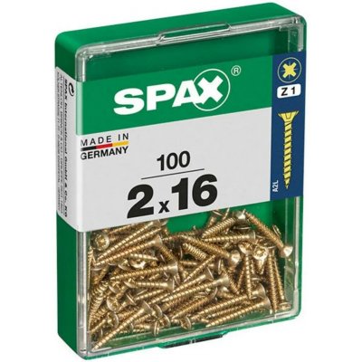 Spax Uni vrut zápust.hlava PZ/Z1, S-CUT plný závit, Yellox, 2 x 16 mm, 100 ks – Hledejceny.cz