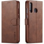 Imeeke Peněženkový obal Huawei P30 Lite tmavě hnědý – Zboží Živě
