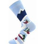 Lonka Bavlněné obrázkové ponožky VÁNOCE DamerryK 3 páry SVĚTLE MODRÁ HORY – Zboží Mobilmania