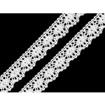 Bavlněná krajka paličkovaná šíře 22 mm, střední, 2 bílá – Sleviste.cz