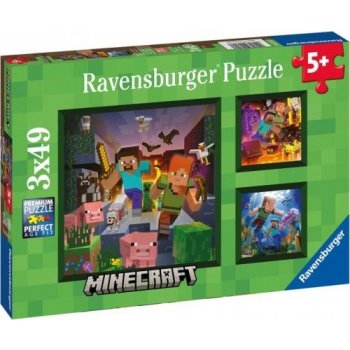 RAVENSBURGER Minecraft Biomes 3x49 dílků