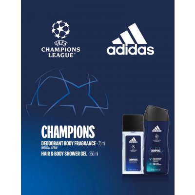 Adidas UEFA Champions League Edition deodorant sklo 75 ml + sprchový gel 250 ml dárková sada
