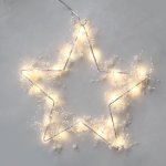 ACA Lighting LED vánoční hvězda s perlami do okna 20 LED teplá bílá barva 3x baterie AA IP44 – Zbozi.Blesk.cz