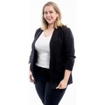 Italy fashion dámské dlouhé sako SCARLET Černá – Zboží Dáma