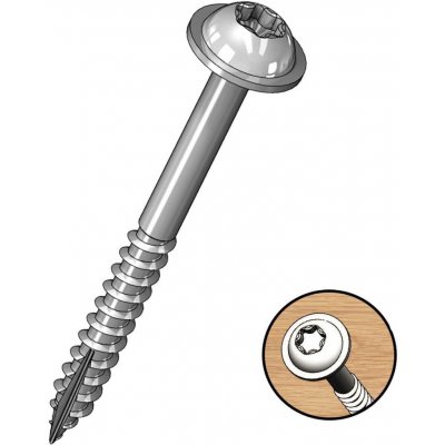 Milescraft PocketScrews – pozinkované samořezné vruty pro kapsové spoje Délka: 38 mm, závit: hrubý (coarse), Obsah balení: 100 ks – Hledejceny.cz