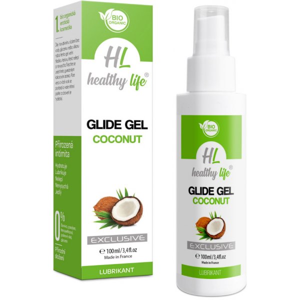 Lubrikační gel Healthy life Lubrikant Glide Gel Kokos 100 ml