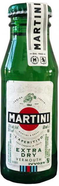 Martini Extra Dry 15% 0,06 l (holá láhev)