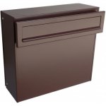 Poštovní schránka A-050 s vhozem do plotu a branky - RAL 8017 MAT. - HNĚDÁ ČOKOLÁDOVÁ – Zboží Mobilmania