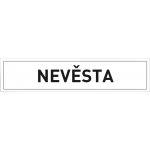 Svatba-eshop Svatební cedulka SPZ Nevěsta - SPZ na svatební auto – Zboží Dáma
