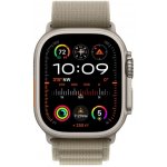 Apple Watch Ultra 2 49mm titanové pouzdro s olivovým alpským tahem S MREX3CS/A – Zboží Mobilmania