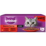 Whiskas Klasické pokrmy kuře hovězí jehně drůbež ve šťávě 40 x 85 g – Hledejceny.cz