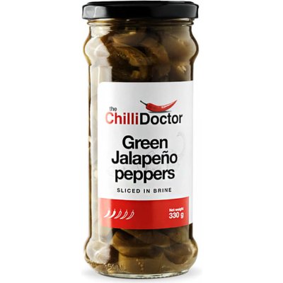 The ChilliDoctor Nakládané Green Jalapeño chilli papričky krájené 330 g – Zboží Mobilmania