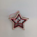 DECOLED Ozdoba, hvězda, prům. 10 cm, dřevěná – Zboží Dáma