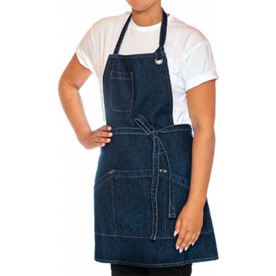 Le Chef Džínová gastro zástěra DE116 Indigo 91x71cm – Hledejceny.cz