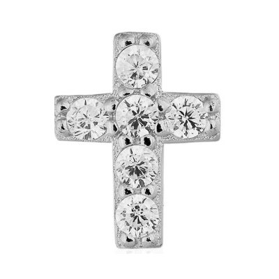 Franco Bene Stříbrný křížek piercingová náušnice 2133 – Zboží Dáma