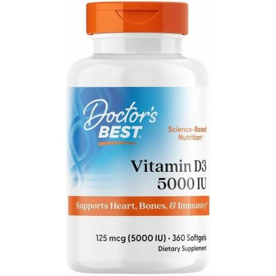 Doctor's Best Vitamin D3 5000 IU 360 měkkých gelů – Hledejceny.cz