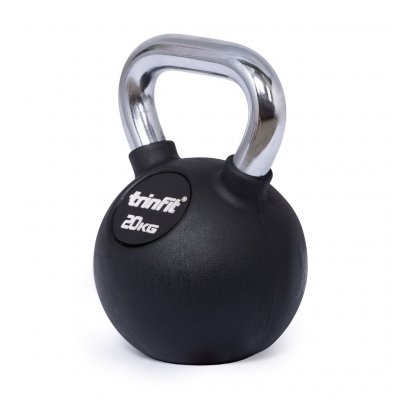 TRINFIT Kettlebell kov guma s chrom madlem 20 kg – Zbozi.Blesk.cz