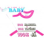 Body s potiskem New Baby 50% MAMINKA + 50% TATÍNEK 100% JÁ růžové – Hledejceny.cz