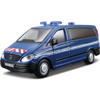 Bburago (BB18-32009) Bburago Mercedes-Benz Vito 1:50 modrá - policie