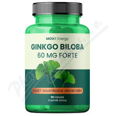 MOVit Ginkgo Biloba 60 mg Forte, 90 tobolek – Zbozi.Blesk.cz