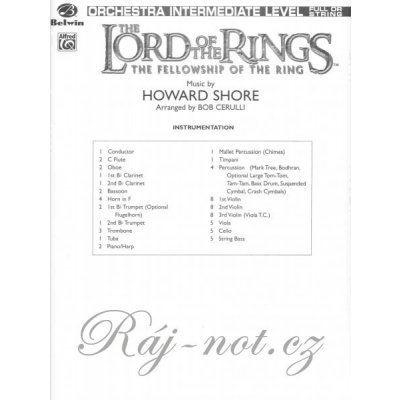 The Lord of the Rings The Fellowship of the Ring for full or string orchestra / partitura – Hledejceny.cz