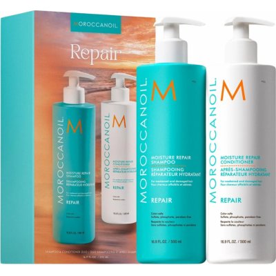 Moroccanoil Repair Moroccanoil Repair Moisture Repair šampon pro poškozené, chemicky ošetřené vlasy 500 ml + Moroccanoil Repair Moisture Repair kondicionér pro poškozené, chemicky ošetřené vlasy 500 m – Zboží Mobilmania
