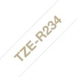 Brother TZE-R234-zlatá na bílé, šířka 12 mm – Zboží Dáma