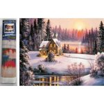 Norimpex Diamantové malování Zasněžený dům 30 x 40 cm – Hledejceny.cz