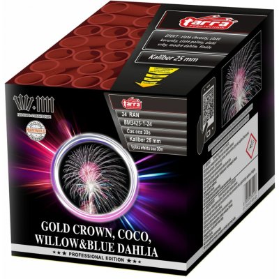 Ohňostroj GOLD CROWN COCO WILLOW &amp; BLUE DAHLIA 34 ran 6 1 TARRA BM3425-1-24 – Hledejceny.cz