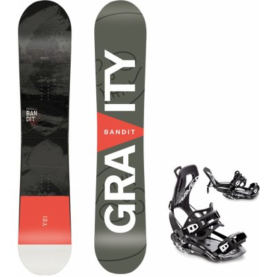 Gravity snowboards Snowboard komplet Gravity Bandit 23/24 + vázání Fastec FT360 black Velikost: 165W cm, Velikost vázání: S
