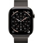 Apple Watch Series 11 Cellular (46mm) Břidlicově šedý titan s břidlicově šedým milánským tahem M/L MFD44MP/A – Zboží Živě