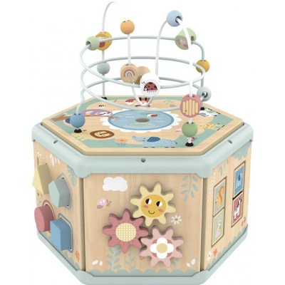 TookyToy Dřevěná kostka s aktivitami 7 v 1 – Hledejceny.cz