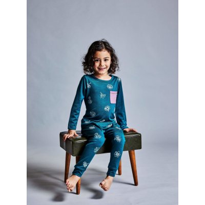 Little Flock of Horrors Dvoudílné pyžamo Jade Wildflower – Zboží Dáma