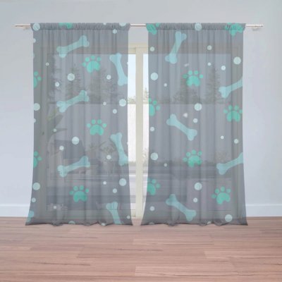 Záclony Kostičky: 2 ks - 150x250 cm - Sablio – Hledejceny.cz