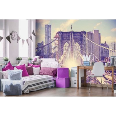 Dimex MA-5-3002 Samolepicí vliesová fototapeta na zeď Vintage obrázek Brooklyn Bridge rozměry 375 x 250 cm – Zboží Mobilmania