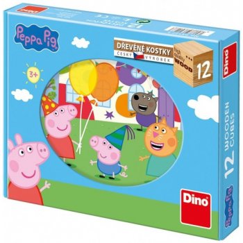 Dino kostky Peppa pig 12 ks