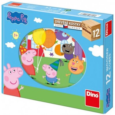 Dino kostky Peppa pig 12 ks