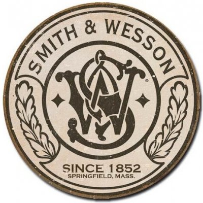 D.E. metal signs Plechová cedule Smith & Wesson 30 cm – Zbozi.Blesk.cz