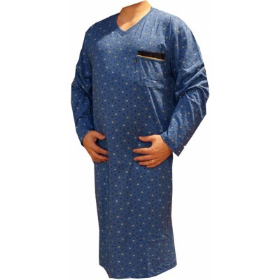 Xcena noční košile dlouhý rukáv modrá – Zboží Mobilmania