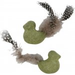 Flamingo Katti catnipový ptáček s peřím 9,5 x 3 x 4,5 cm / 2 ks – Zbozi.Blesk.cz