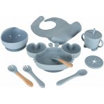 KIK Silikonové dětské nádobí baby crab sada modrá 9 ks – Zboží Dáma