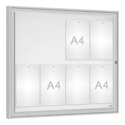 PROCITY Venkovní vitrína Classique, 8 x A4, plexi, elox – Zboží Živě