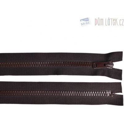 Zip kostěný nedělitelný tmavě hnědý, délka 20 cm – Zboží Mobilmania