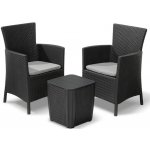 408935 Allibert Třídílný set zahradního nábytku "Iowa" grafitový 223929 – Hledejceny.cz