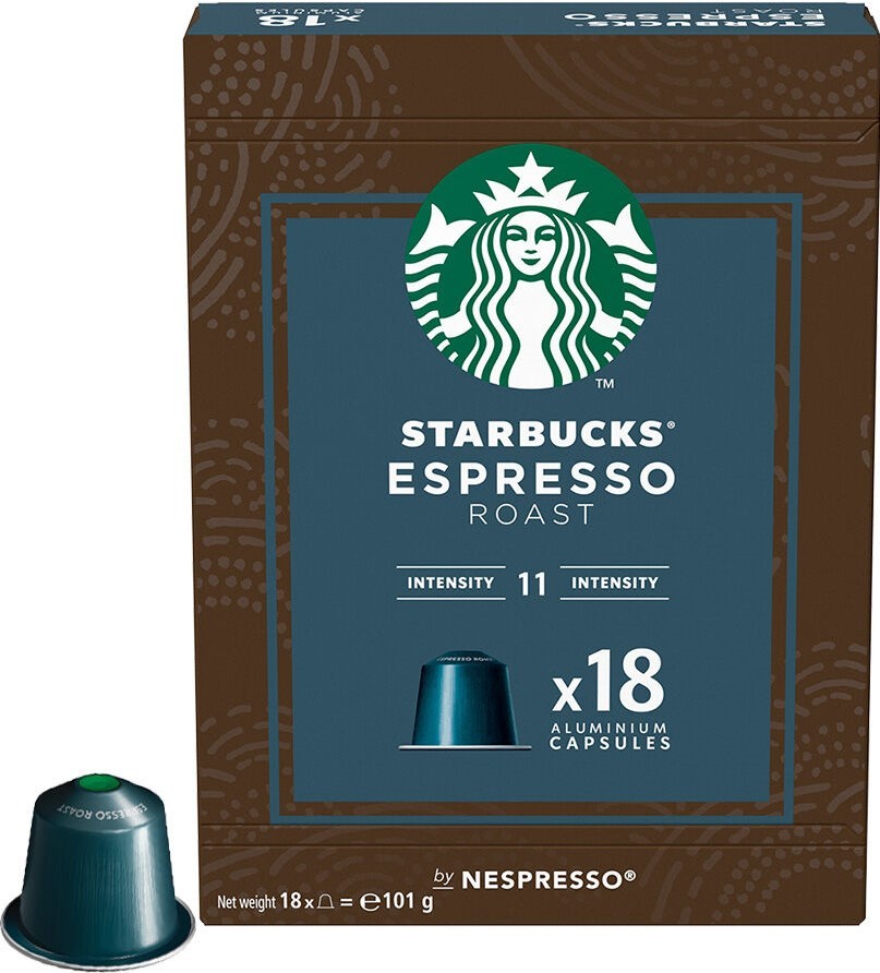 Starbucks Espresso Roast Kávové Kapsle do Nespresso 18 ks od 169 Kč