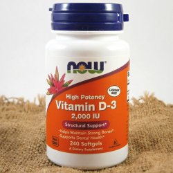 Now Vitamin D3 2000 IU x 240 softgel kapslí