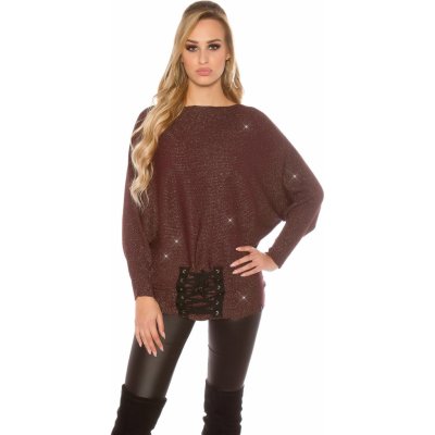 KouCla glitter bat jumper with lacing oldpink – Zboží Mobilmania