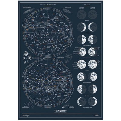 Luckies Stírací plakát noční oblohy Chartologist – Zboží Mobilmania